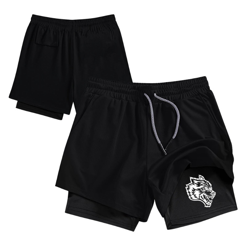 스트리트웨어 남성용 이중 레이어 반바지 캐주얼 러닝 퀵 - Compression Shorts Athletes 리뷰 및 가격